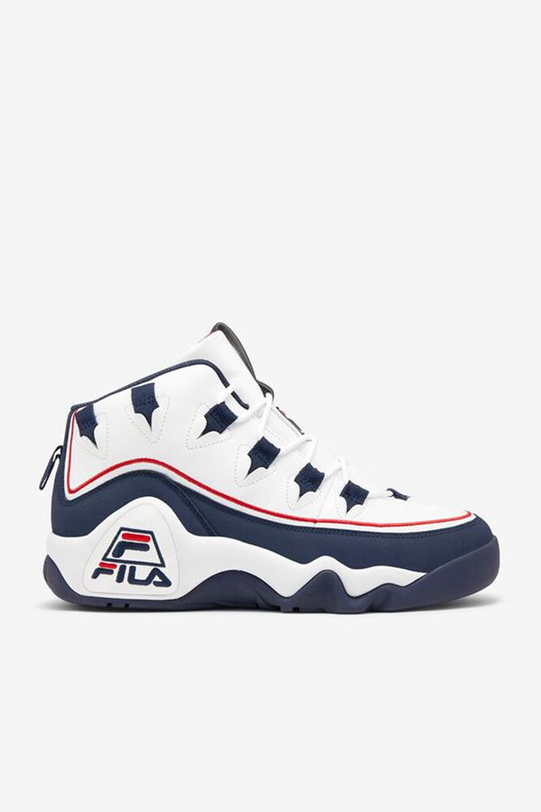 Tênis Fila Homem Branco/Azul Marinho/Vermelhas - Fila Grant Hill 1 Offset Shoe En Portugal,FHZO-8415